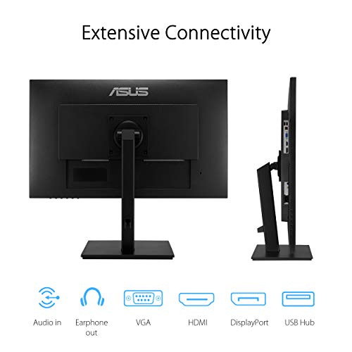ASUS 27” 1080P Video Conference Monitor (BE279QSK) - Full HD, IPS, Built-in Adjustable 2MP Webcam, Mic Array, Speakers, Eye Care, Wall Mountable, Frameless - PEGASUSS 