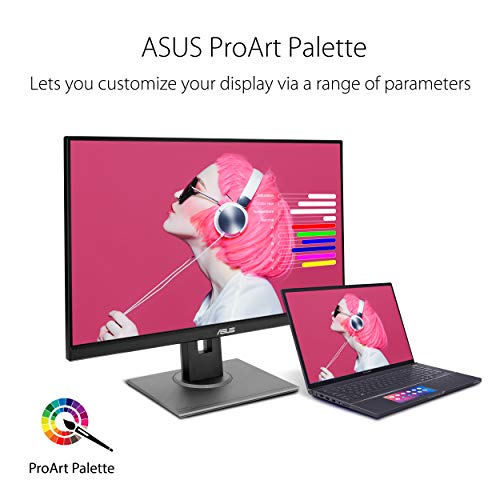 ASUS ProArt Display PA278QV 27” WQHD (2560 x 1440) Monitor, 100% sRGB/Rec. 709 ΔE < 2, IPS, DisplayPort HDMI DVI-D Mini DP, Calman Verified, Anti-Glare - PEGASUSS 