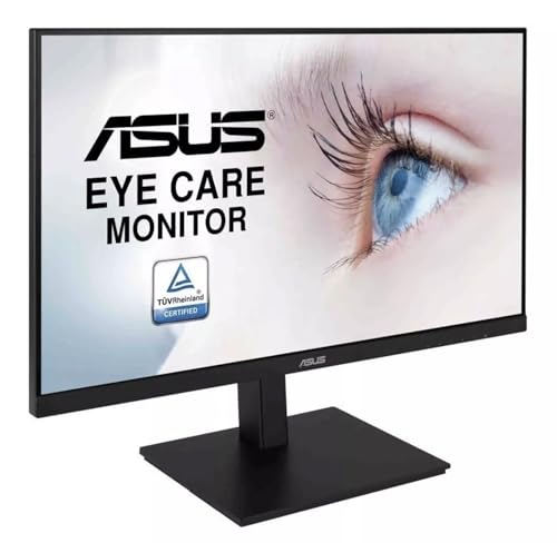 ASUS 24” 1080P Eye Care Monitor (VU249CFE-B) - Full HD, IPS, 100Hz, Adaptive-Sync, USB-C, Ambient Light Sensor, Height Adjustable, Cable Clip, EyeCare+ Technology