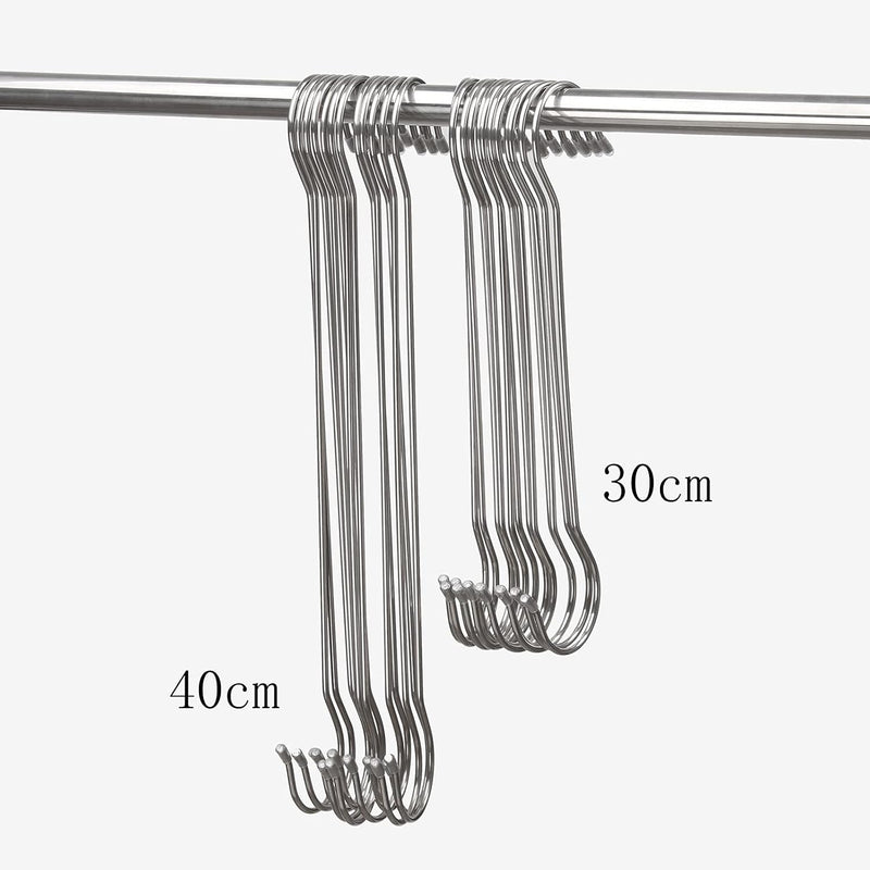 12 Pack Extra Long Shower Curtain S Hooks Stainless Steel Large Size S Shape Long Hooks 16 Inch