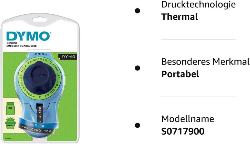 Junior Home Embossing Label Maker | 42 Character Wheel with Large Knob | No Batteries Required