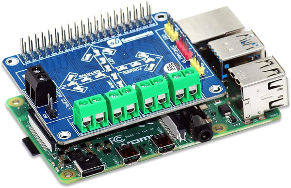 SB New Motorshield for Raspberry Pi 3,2,1 and Zero This Expansion Board Can Control up to 4 Motors or 2 Stepper Motor, 2 IR Sensors and a Single Ultrasonic Sensor.