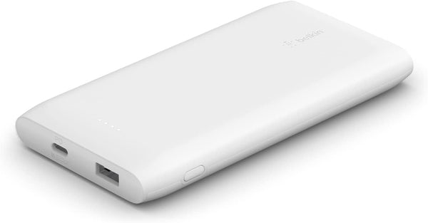 USB-C Power Bank 10K, Fast Charging Portable Battery Pack W/ USB-C + USB Ports, Compatible W/ Iphone 14, 14 Plus, 14 Pro, 14 Pro Max, 13, 13 Mini, Galaxy S23, S23+, Ultra and More - White