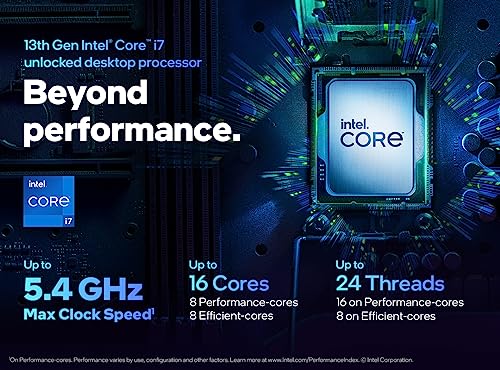 Intel Core i7-13700K (Latest Gen) Gaming Desktop Processor 16 cores (8 P-cores + 8 E-cores) with Integrated Graphics - Unlocked