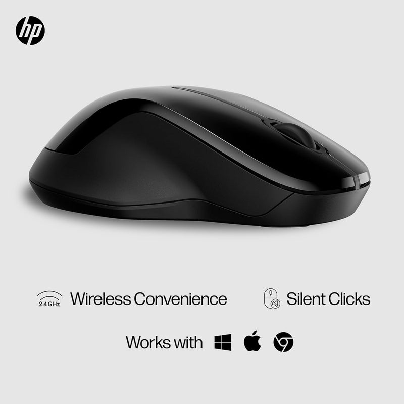 250 Dual Mouse - for Computer or Laptop - Multi-Os & Device Compatibility, Dual-Mode 2.4 GHZ or Bluetooth Connectivity - Multi-Surface Technology - 1-Year Battery Life - Ambidextrous,Black