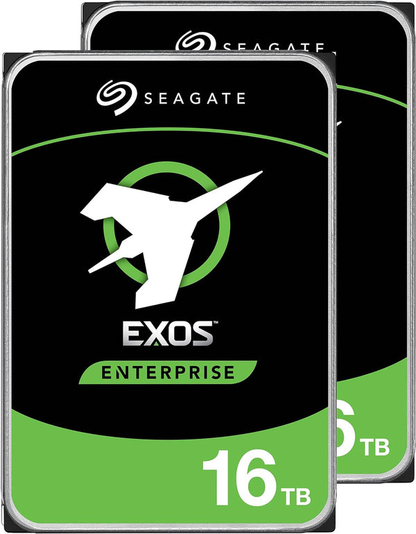Exos X16 32TB (16TB X 2 Packs) Enterprise 3.5" Form Factor Internal Hard Drive 7200 RPM HDD for Crypto Chia Mining (Renewed)