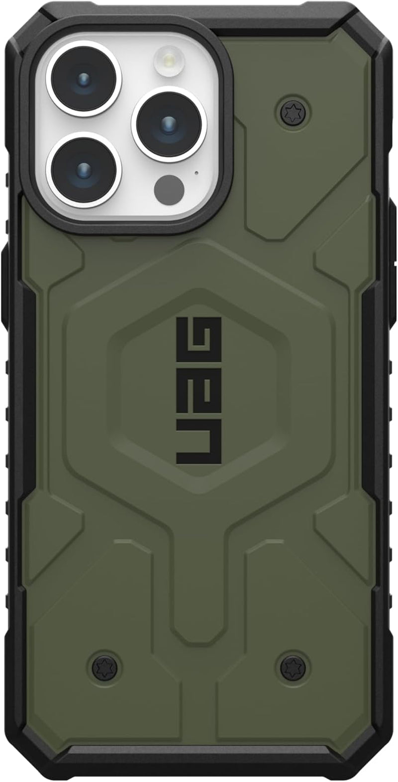 URBAN ARMOR GEAR UAG [Updated Ver] Compatible with Iphone 15 Pro Max Case 6.7" Pathfinder Olive Drab Built-In Magnet Compatible with Magsafe Charging Rugged Military Grade Dropproof Protective Cover