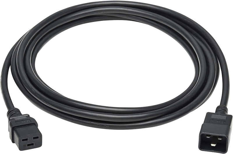 C19 to C20 Power Extension Cord, 15 Feet / 4.6 Meters, 15 Amps, 250 Volts, 14 AWG, Heavy Duty Jacket, Black, IEC-320-C20 to IEC-320-C19, Manufacturer'S Warranty (P036-015-15A)