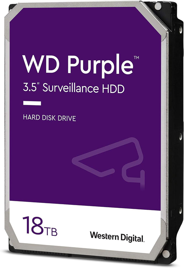 18TB WD Purple Surveillance Internal Hard Drive HDD - SATA 6 Gb/S, 256MB Cache, 3.5" - WD180PURZ