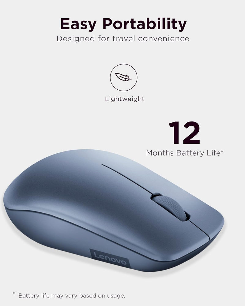 530 Wireless Mouse with Battery, 2.4Ghz Nano USB, 1200 DPI Optical Sensor, Ergonomic for Left or Right Hand, Lightweight, GY50Z18986, Abyss Blue