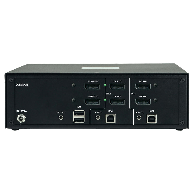 Tripp Lite Secure KVM Switch 2-Port Dual-Monitor DisplayPort 4K NIAP TAA (B002A-DP2A2)