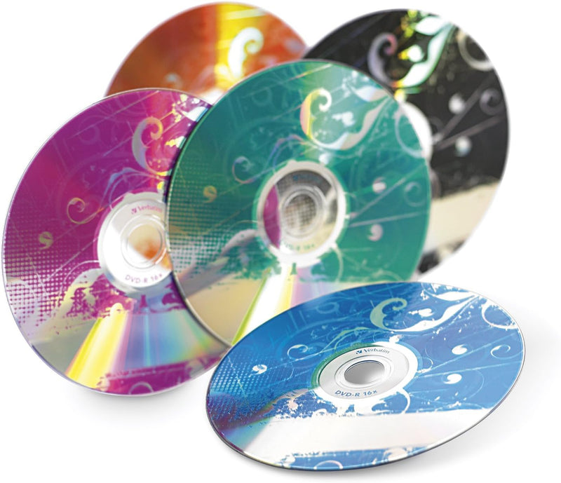 97503 DVD-R 4.7GB 16X Kaleidoscope Recordable Media Disc - 20 Disc Spindle - Assorted Colors 20-Disc