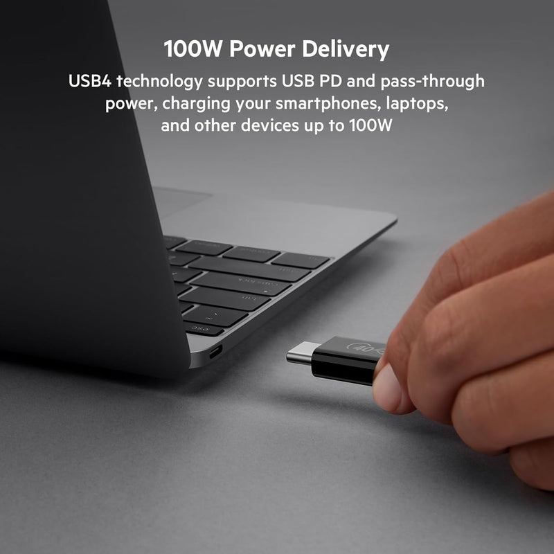 USB 4 Cable, 2.6Ft (0.8M) USB IF Certified with Power Delivery up to 100W, 40 Gbps Data Transfer Speed and Backwards Compatible with Thunderbolt 3, USB 3.2, and More