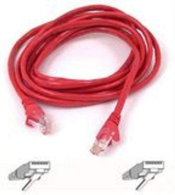 Category-5E Crossover Molded Patch Cable (Red, 10 Feet)