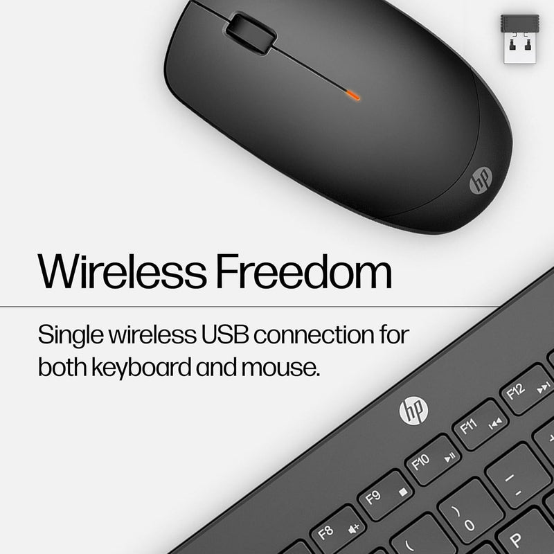 230 Wireless Mouse and Keyboard Combo - 2.4Ghz Wireless Connection - Long Battery Life - Durable & Low-Noise Design - Windows & Mac OS - Adjustable 1600 DPI - Numeric Keypad (18H24AA