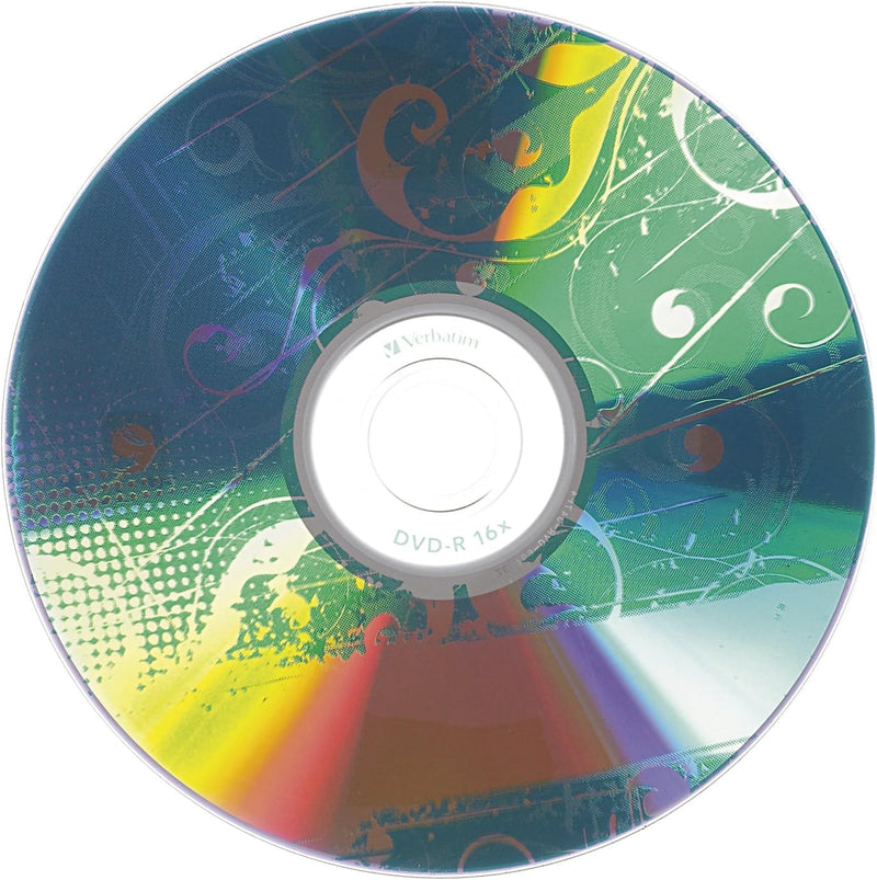 97503 DVD-R 4.7GB 16X Kaleidoscope Recordable Media Disc - 20 Disc Spindle - Assorted Colors 20-Disc
