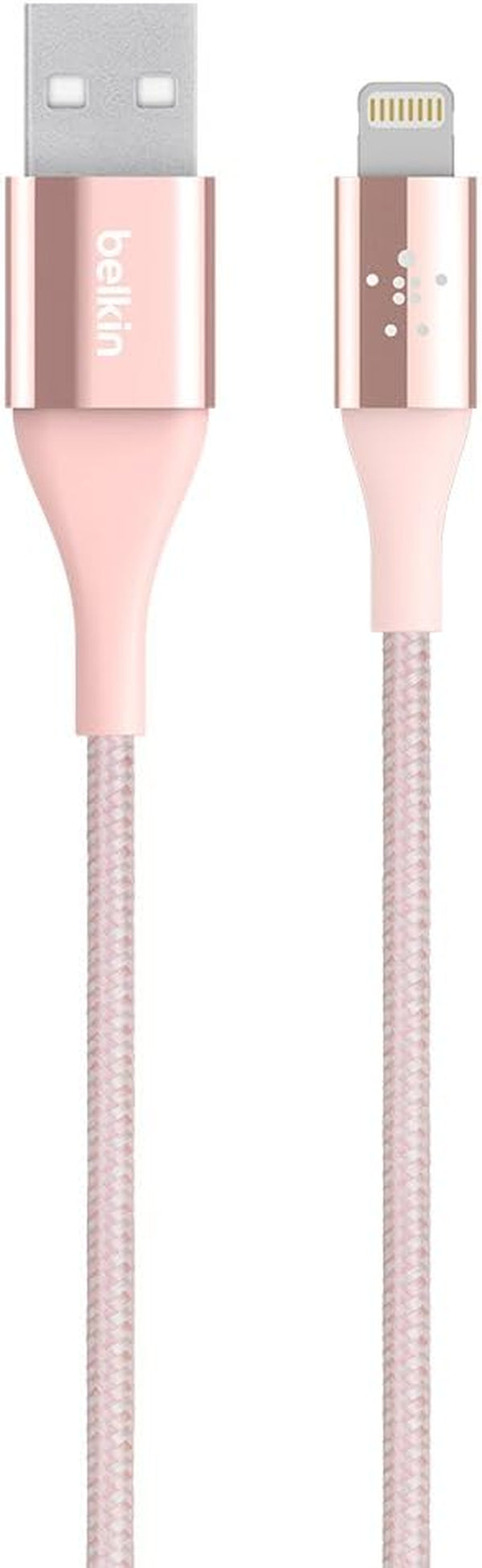 Belkin MIXIT Duratek Lightning to USB Cable - Mfi-Certified Iphone Charging Cable for Iphone 11, 11 Pro, 11 Pro Max, XS, XS Max, XR, X, 8/8 plus and More (4Ft/1.2M), Rose Gold