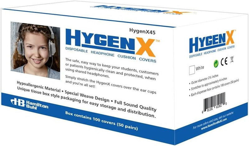 - HECHYGENX45 Hygenx Sanitary Ear Cushion Covers for Over-Ear Headphones & Headsets - 50 Pair