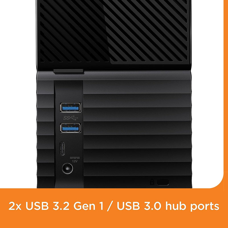 24TB My Book Duo Desktop RAID External Hard Drive HDD, USB 3.1, with Password Protection and Auto Backup Software - WDBFBE0240JBK-NESN