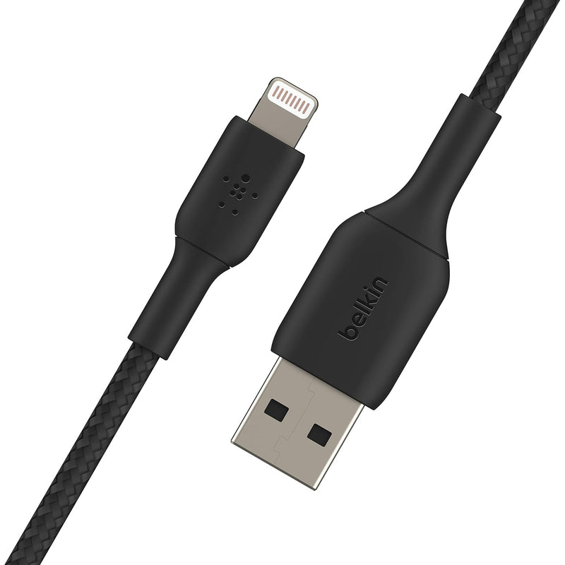 Boostcharge Braided Lightning Cable - 3.3Ft/1M - Mfi Certified Apple Iphone Charger USB to Lightning Cable - Iphone Cable - Iphone Charger Cord - Apple Phone Charger - Black