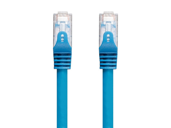 Cat6 50Ft Blue CMP Patch Cable UTP Solid 23AWG 550Mhz Pure Bare Copper Snagless RJ45 Entegrade Series Ethernet Cable