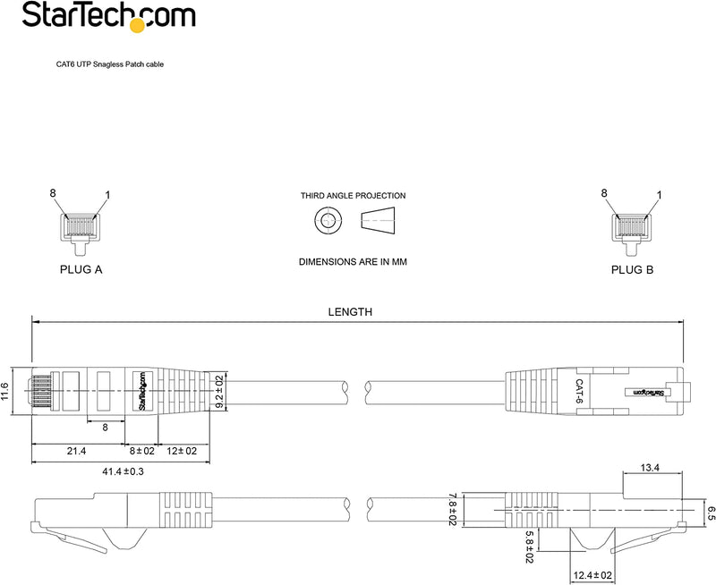 12Ft CAT6 Ethernet Cable - Black CAT 6 Gigabit Ethernet Wire -650Mhz 100W Poe RJ45 UTP Network/Patch Cord Snagless W/Strain Relief Fluke Tested/Wiring Is UL Certified/Tia (N6PATCH12BK)