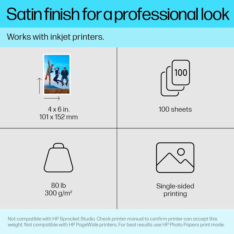 Premium plus Photo Paper, Satin, 4X6 In, 100 Sheets (CR666A)