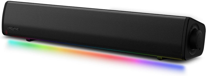 Sound Blaster GS3 Compact RGB Gaming Soundbar with Superwide Technology, Powered via USB, Bluetooth 5.4, Headphone-Out Port, for PC and Mac