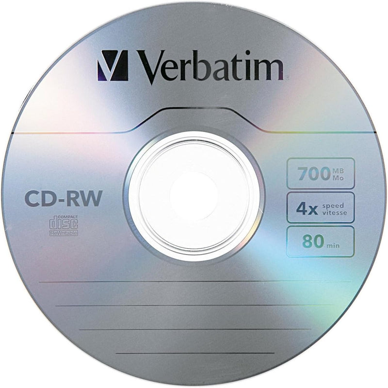 95117 700 MB 2X-4X 80 Minute Silver Rewritable Disc CD-RW, 1-Disc Slim Case