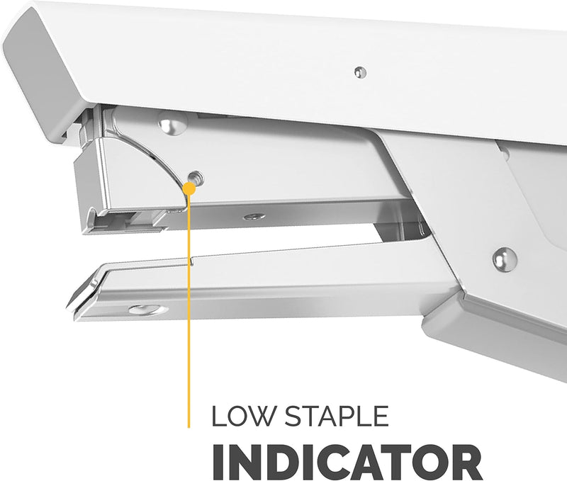 LX890 Handheld Plier Stapler, Office and Desktop, 40 Sheet Capacity, White