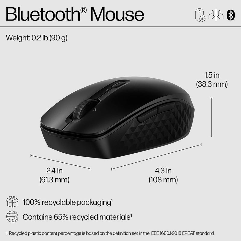 Wireless Bluetooth Mouse, 4200 DPI, Customizable Buttons, 24-Month Battery Life, Ergonomic Design