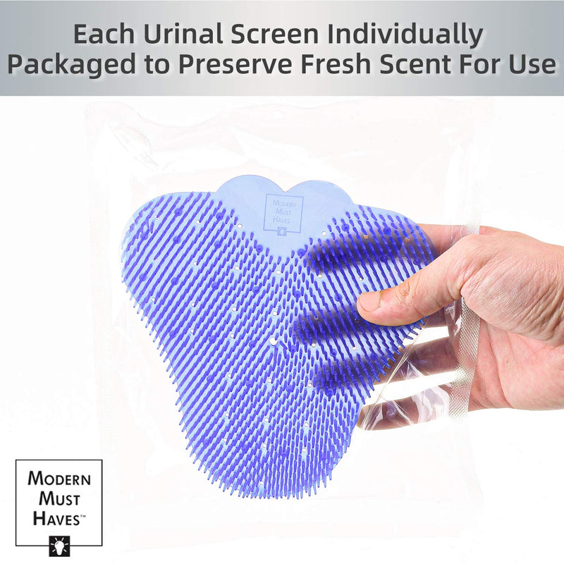 Anti-Splash Deodorizer Urinal Screen Mats (10 Pack) | Premium Long Bristle Splash Reducing Urinal Cake | Lasting Odor Freshener | Ideal for Bathrooms, Restrooms in Restaurants, Bars, Schools & Offices