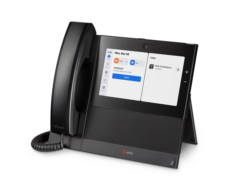 Poly CCX 700 Desktop Business Media Phone (Polycom) - with Handset - Open SIP - Built-in Video Camera - Power Over Ethernet (POE) - Color Touchscreen - Works with Zoom (Certified), Teams, & More