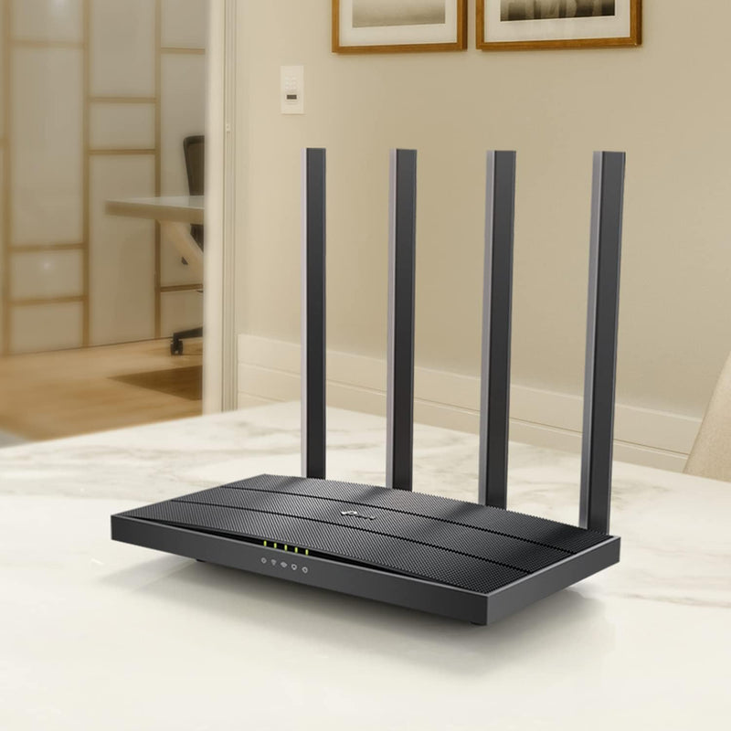 AC1200 Gigabit Wifi Router (Archer A6) - Dual Band MU-MIMO Wireless Internet Router, 4 X Antennas, Onemesh and AP Mode, Long Range Coverage