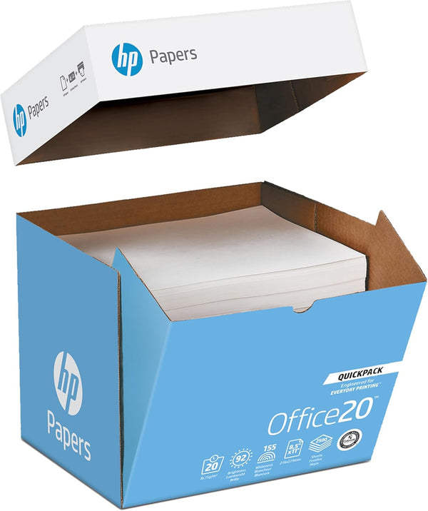 | 8.5 X 11 Paper | Office 20 Lb | Quickpack Case - No Ream Wrap- 2,500 Sheets | 92 Bright | Made in USA - FSC Certified | 112103C