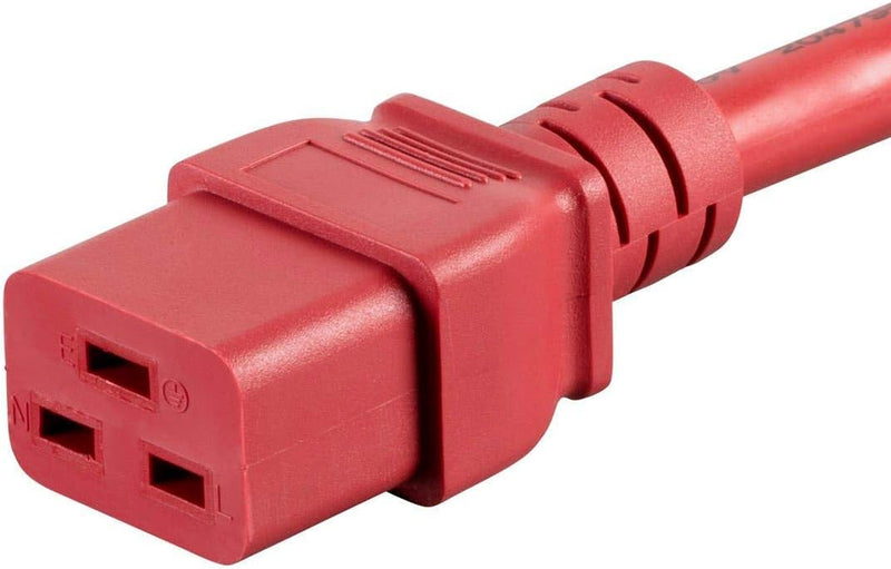 Power Cable/Cord - 3 Feet - Red | 14AWG for PDU 15A (IEC 60320 C13 to IEC 60320 C20)