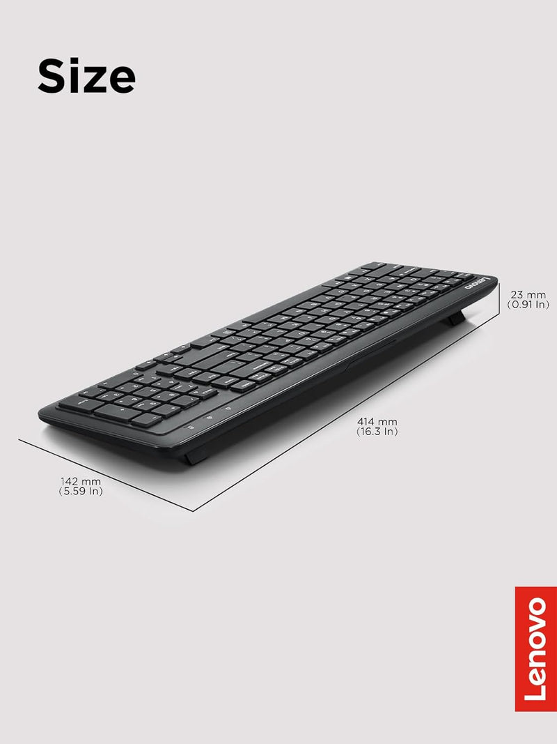 Lenovo 300 Wireless Keyboard, Black