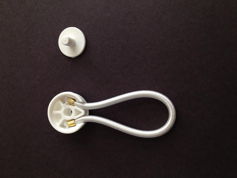 Stayput 8" White Shock Cord & Fastener for Canvas Covers, 4 Pack - Cord Length Is 8" End to End W/Out Loop