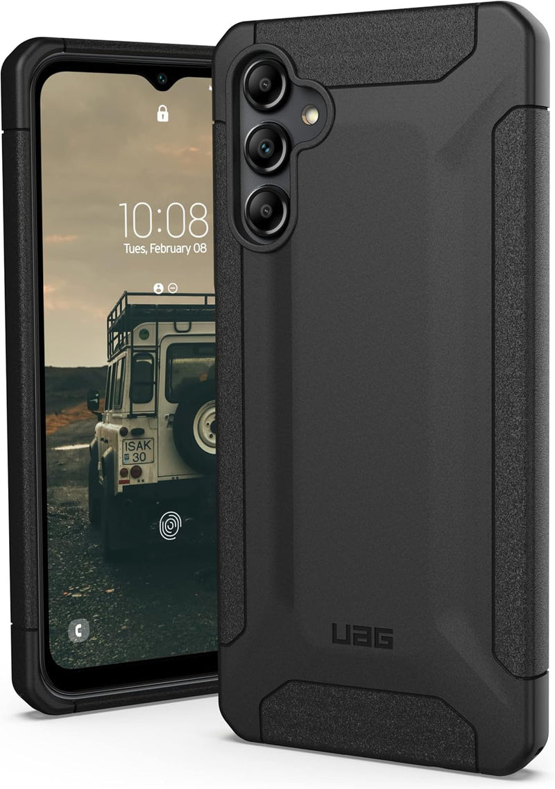 UAG Designed for Samsung Galaxy A14 5G Case Scout Black, Rugged Lightweight Slim Drop Impact Resistant Non-Slip Protective Cover