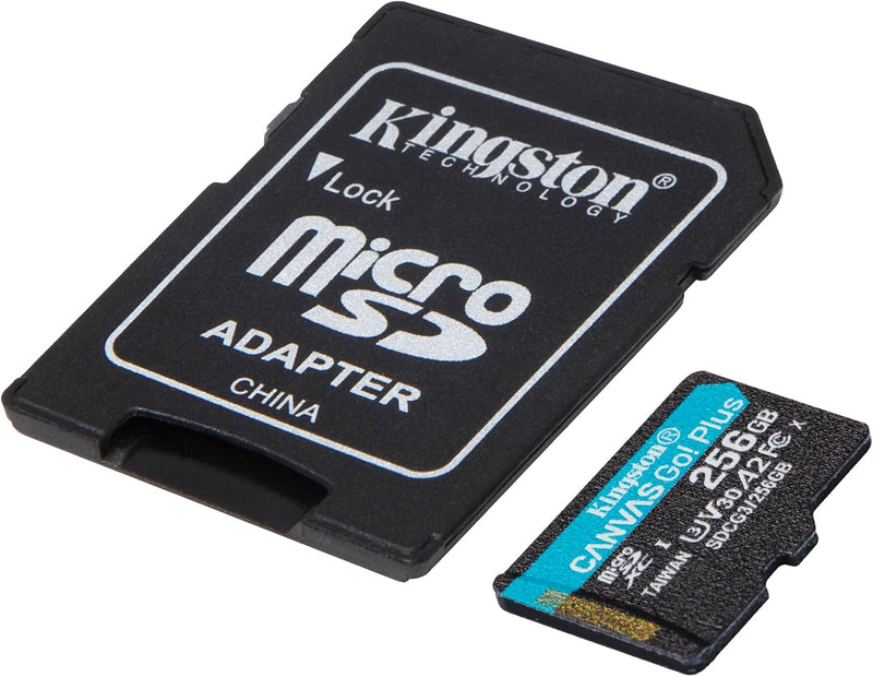 256GB Canvas Go plus Microsdxc Card | up to 170Mb/S | UHS-I, C10, U3, V30, A2/A1 | with Adapter | SDCG3/256GB