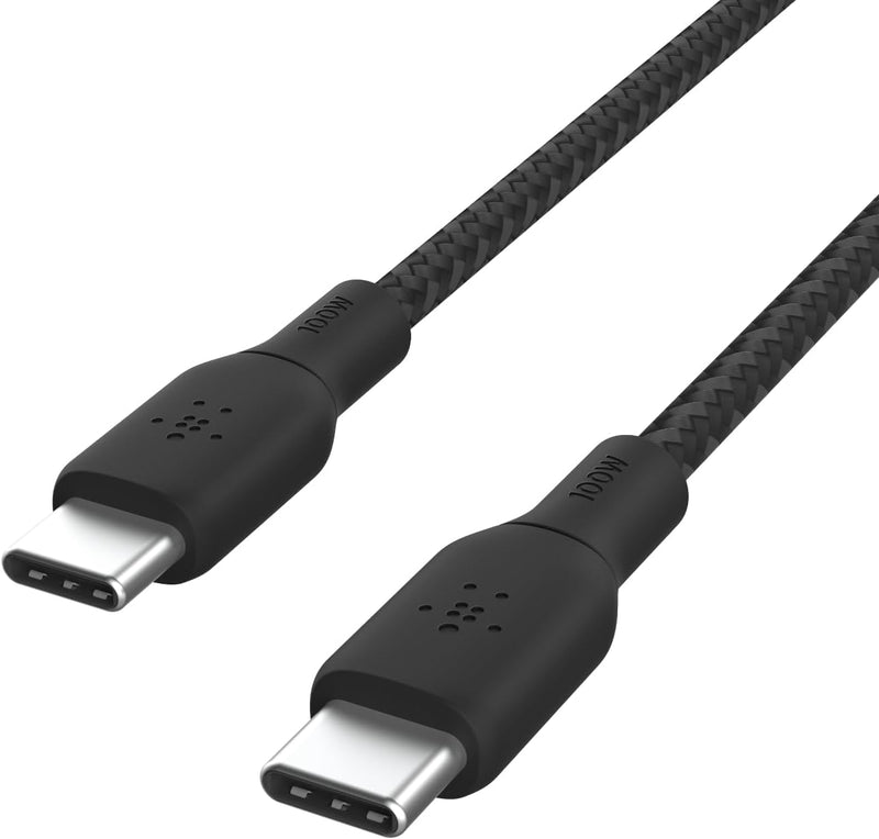 USB-C to USB-C Cable, Boostcharge Braided Power Cable (3M/10Ft), Fast Charging Cable W/ 100W Power Delivery, USB-IF Certified for Iphone 16, Macbook, Chromebook, Galaxy & More - Black