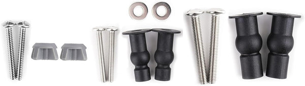 3 Pairs Toilet Seats Screw, Universal Toilet Seat Bolts, Top Fix Nuts Screws Bottom Mount Anchor Nut 1/4-20 Toilet Seat Screws Replacement Parts Fit for Kohler