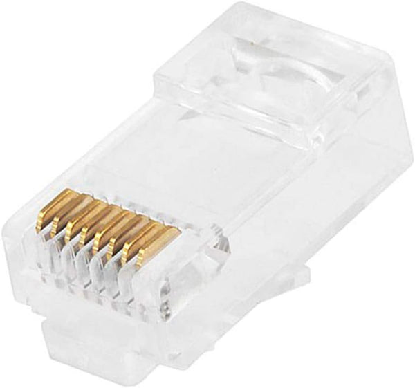 Cat6 Plug Stranded W/Insert 50U 100Pcs/Bag