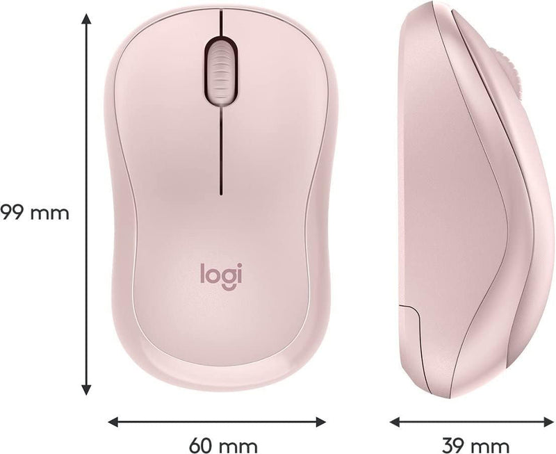 Logitech M220 Silent Wireless Mouse, 2.4 Ghz with USB Receiver, 1000 DPI Optical Tracking, 18-Month Battery, Ambidextrous, Compatible with PC, Mac, Laptop - Rose (Renewed)