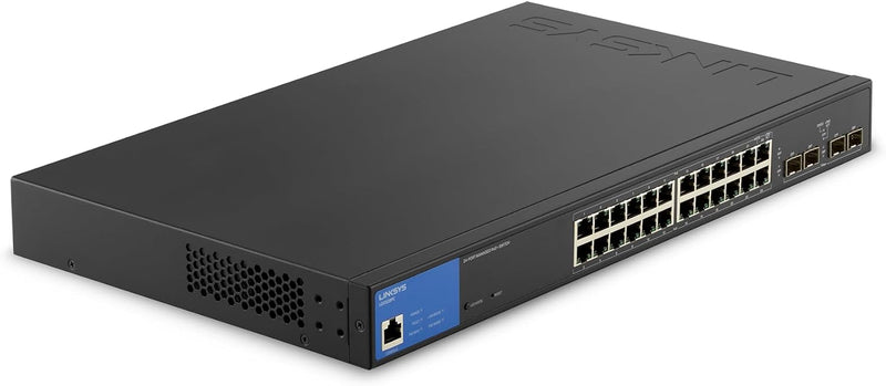 24 Port Gigabit Managed Network Switch with 4 X 1Gb Uplink SFP Slots - Poe / Poe+ Ports, Qos, Static Routing, VLAN, IGMP Features - Metal Housing, Desktop or Wall Mount - LGS328PC