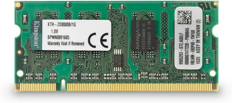 1 GB DDR2 SDRAM Memory Module 1 GB 667Mhz DDR2667/PC25300 Nonecc DDR2 SDRAM 200Pin Sodimm KTH-ZD8000B/1G