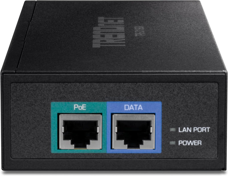 10G Poe++ Injector, Supplies Poe (15.4W), Poe+ (30W), or Poe++ (90W), Converts a Non-Poe Port to a Poe ++ 10G Port, Metal Housing, Black, TPE-319GI 10G Injector