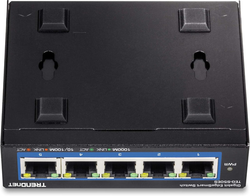 5-Port Gigabit Edgesmart Switch, TEG-S50ES, 5 X Gigabit Ports, 10Gbps Switch Capacity, Ethernet Splitter, Managed Smart Gigabit Switch, Metal, Fanless, Lifetime Protection, Black