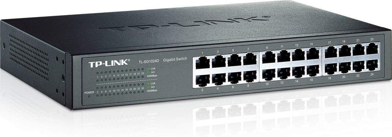 24-Port Gigabit Ethernet Unmanaged Switch | Plug and Play | Desktop/Rackmount | Fanless | Limited Lifetime (TL-SG1024D)