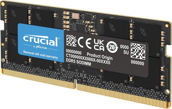 Crucial RAM 8GB DDR5 5600Mhz (Or 5200Mhz or 4800Mhz) Laptop Memory CT8G56C46S5